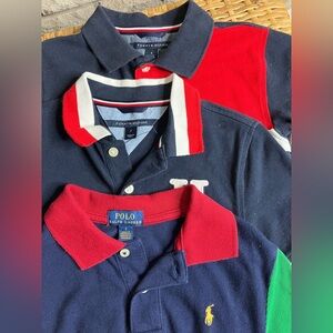 Lot of 3 Boys Polo Shirts Ralph Lauren Polo & Tommy Hilfiger